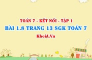Bài 1.8 trang 13 SGK Toán 7 tập 1 Kết nối tri thức